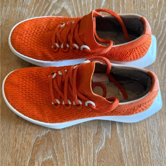 ALLBIRDS Tree Dasher 2 Women’s Orange Knit Running Sneakers Size 7 - Picture 2 of 13